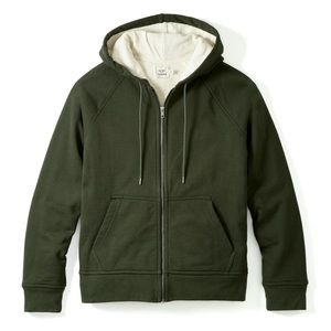 NWOT - Flint and Tinder 10 Year Waffle Lined Zip Up Hoodie in Forest
